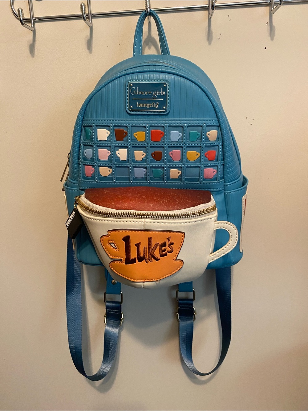 Loungefly Blue Gilmore Girls Luke's Diner Mini Backpack